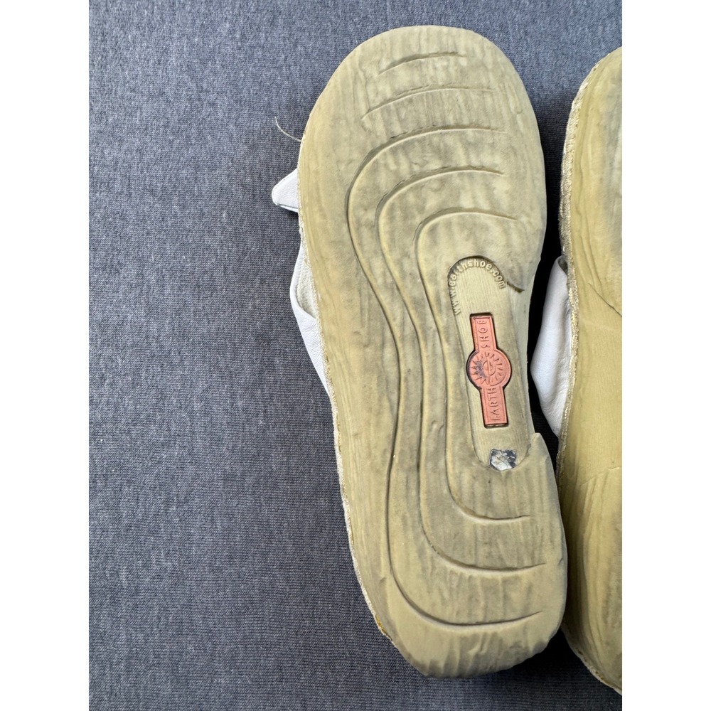 Earth Shoes Gelron 2000G Thong Sandals White Knot Leather‎ Upper EUR 38 US 7 - Picture 8 of 9